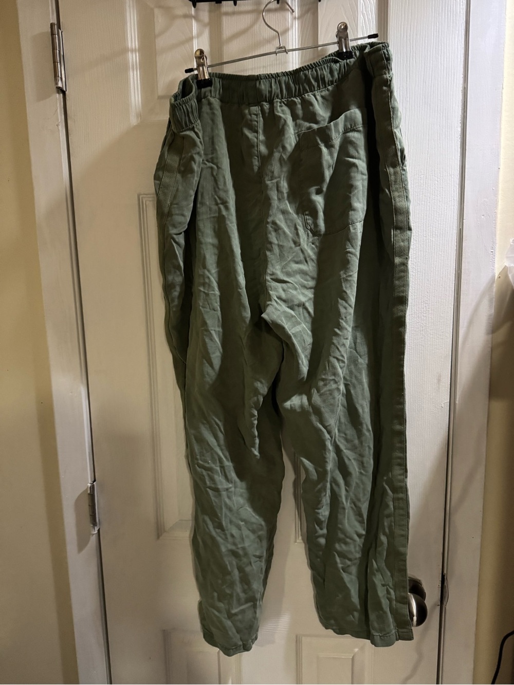 Caslon Sage Green Linen Blend Drawstring Pants Women’s Size L NWOT Relaxed Fit - Picture 8 of 9